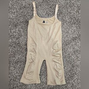 Heavenly Shapewear Nude Seamless Firm Compression Long Leg Control Bodysuit 2X